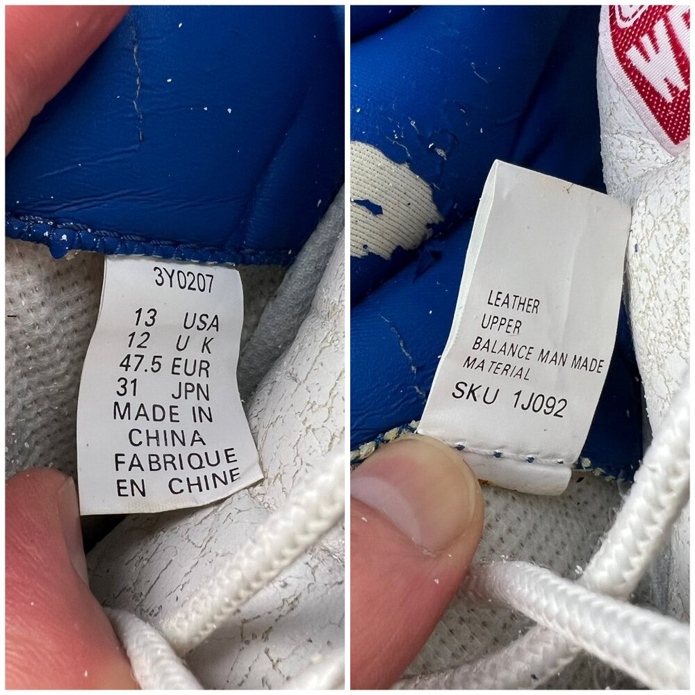 Converse Weapon High Mens 13 Shoes White Blue Red USA Olympic Vintage Sneakers 4 - Picture 8 of 12
